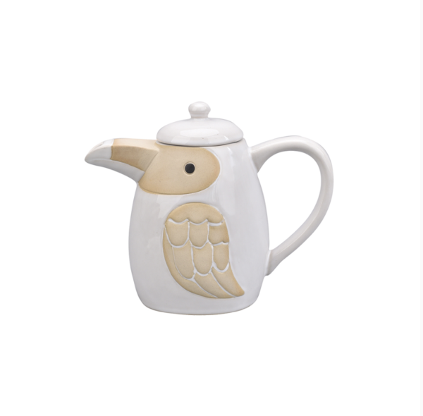 Théière oiseau blanc