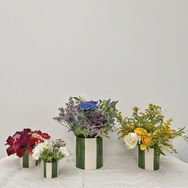Set de 4 pots rayure vert – Image 2
