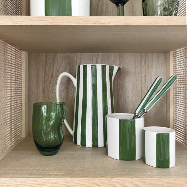 Set de 4 pots rayure vert – Image 3