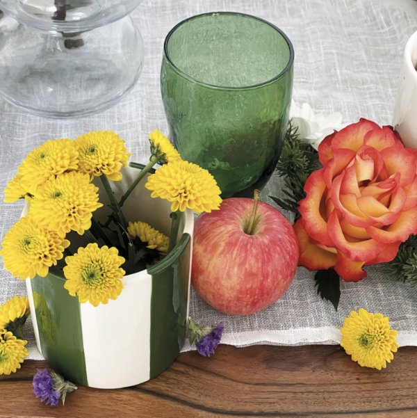 Set de 4 pots rayure vert – Image 4