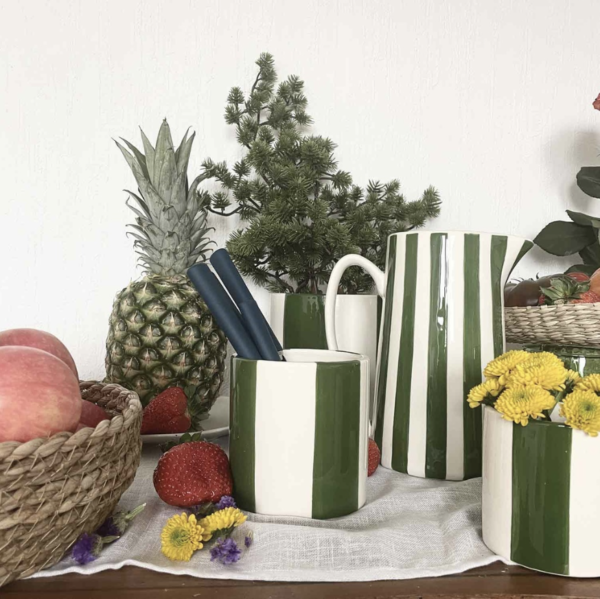 Set de 4 pots rayure vert – Image 5