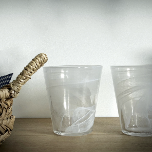 Verre gobelet aurore blanc – Image 2