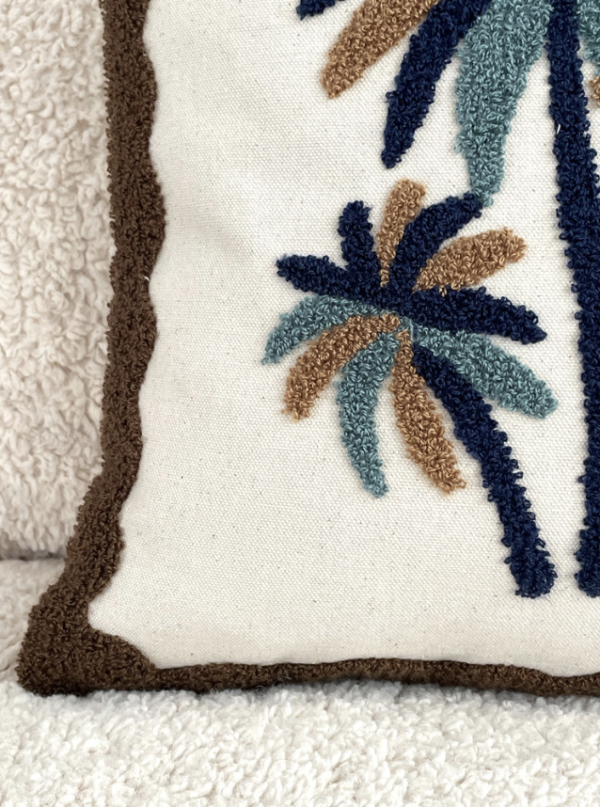 Coussin Influence palmier marron – Image 4